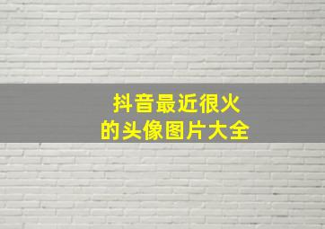 抖音最近很火的头像图片大全