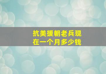 抗美援朝老兵现在一个月多少钱