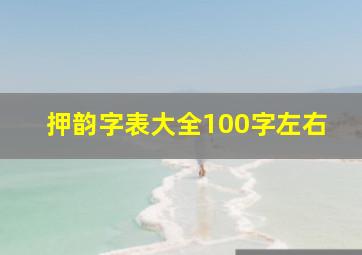 押韵字表大全100字左右