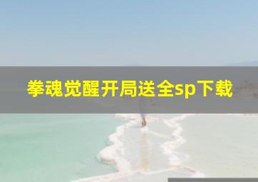 拳魂觉醒开局送全sp下载