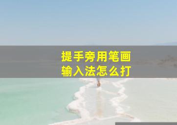 提手旁用笔画输入法怎么打