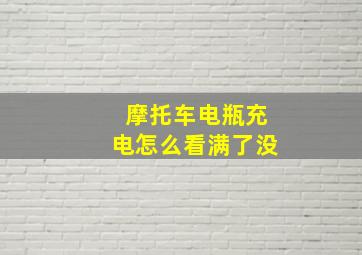 摩托车电瓶充电怎么看满了没