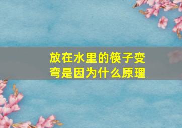 放在水里的筷子变弯是因为什么原理