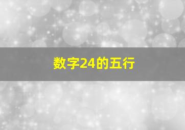 数字24的五行