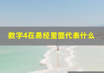 数字4在易经里面代表什么