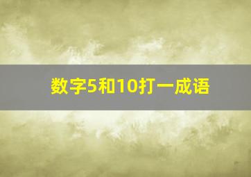 数字5和10打一成语