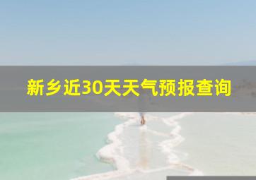 新乡近30天天气预报查询