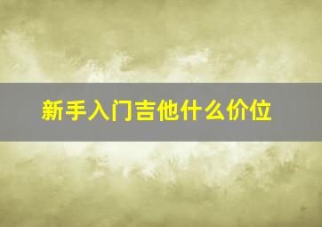 新手入门吉他什么价位