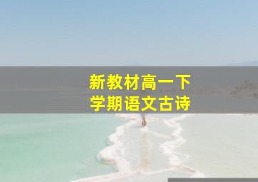 新教材高一下学期语文古诗