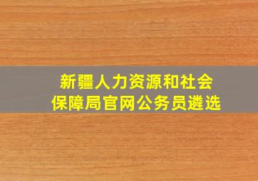 新疆人力资源和社会保障局官网公务员遴选