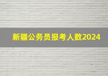 新疆公务员报考人数2024