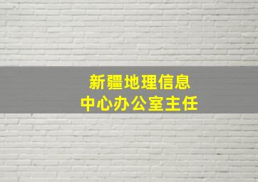 新疆地理信息中心办公室主任