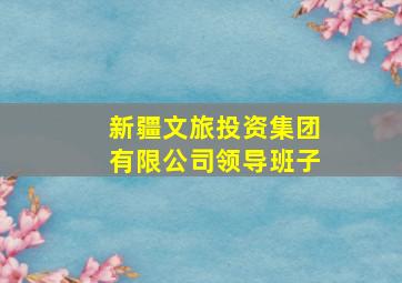 新疆文旅投资集团有限公司领导班子