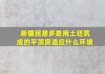 新疆民居多是用土坯筑成的平顶房适应什么环境