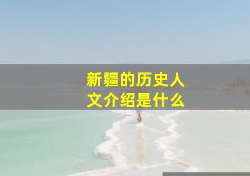 新疆的历史人文介绍是什么