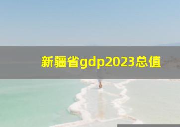 新疆省gdp2023总值