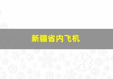 新疆省内飞机