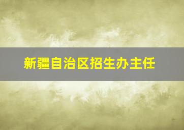 新疆自治区招生办主任