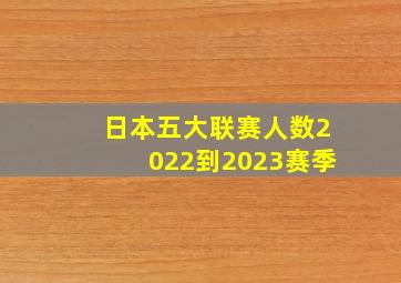 日本五大联赛人数2022到2023赛季