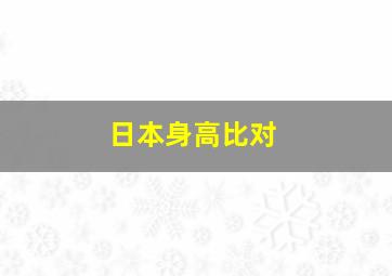 日本身高比对