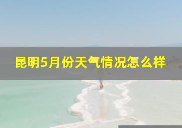 昆明5月份天气情况怎么样