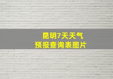 昆明7天天气预报查询表图片