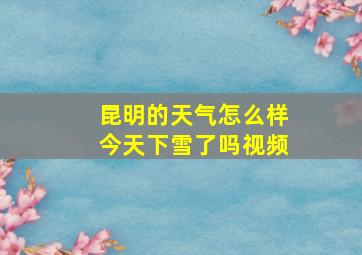 昆明的天气怎么样今天下雪了吗视频