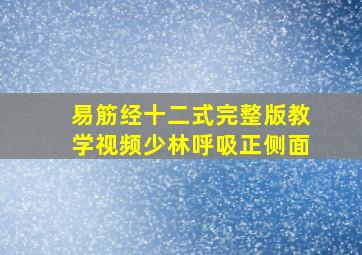 易筋经十二式完整版教学视频少林呼吸正侧面