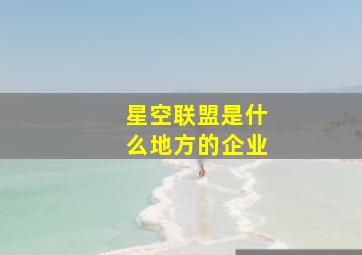 星空联盟是什么地方的企业