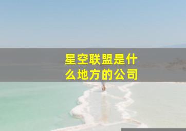 星空联盟是什么地方的公司