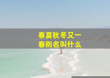 春夏秋冬又一春别名叫什么