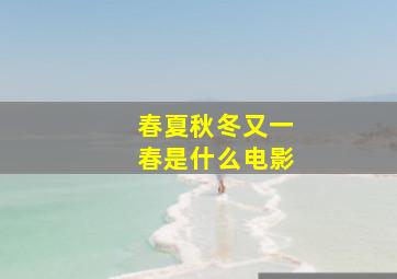 春夏秋冬又一春是什么电影