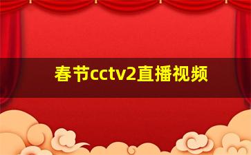 春节cctv2直播视频