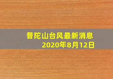 普陀山台风最新消息2020年8月12日