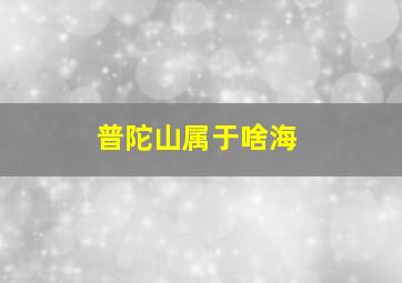 普陀山属于啥海