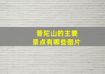 普陀山的主要景点有哪些图片