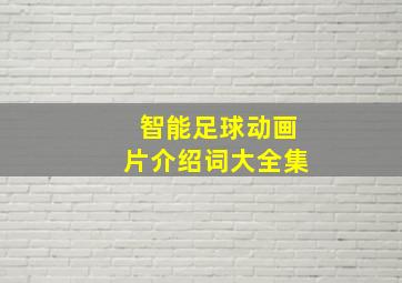 智能足球动画片介绍词大全集