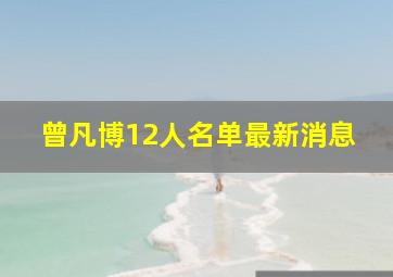 曾凡博12人名单最新消息