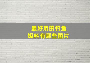 最好用的钓鱼饵料有哪些图片