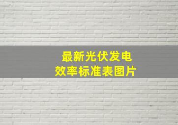 最新光伏发电效率标准表图片