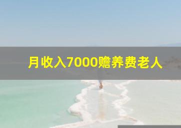 月收入7000赡养费老人