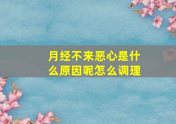 月经不来恶心是什么原因呢怎么调理