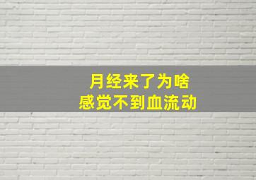 月经来了为啥感觉不到血流动