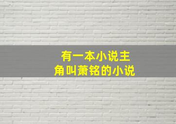 有一本小说主角叫萧铭的小说