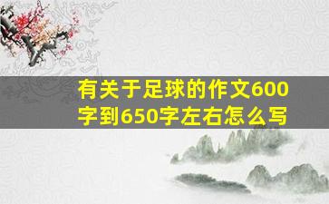 有关于足球的作文600字到650字左右怎么写