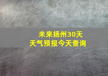 未来扬州30天天气预报今天查询