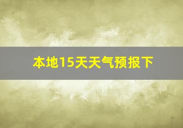 本地15天天气预报下