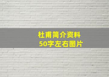 杜甫简介资料50字左右图片