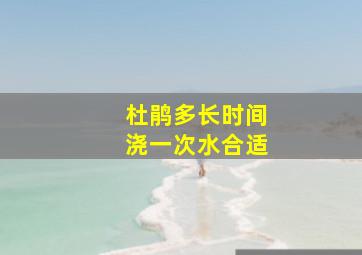 杜鹃多长时间浇一次水合适