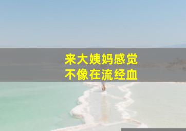 来大姨妈感觉不像在流经血